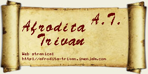 Afrodita Trivan vizit kartica
